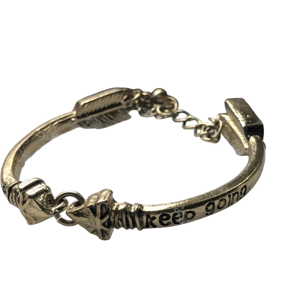 Be Brave Keep Going Arrow Adjustable Bracelet